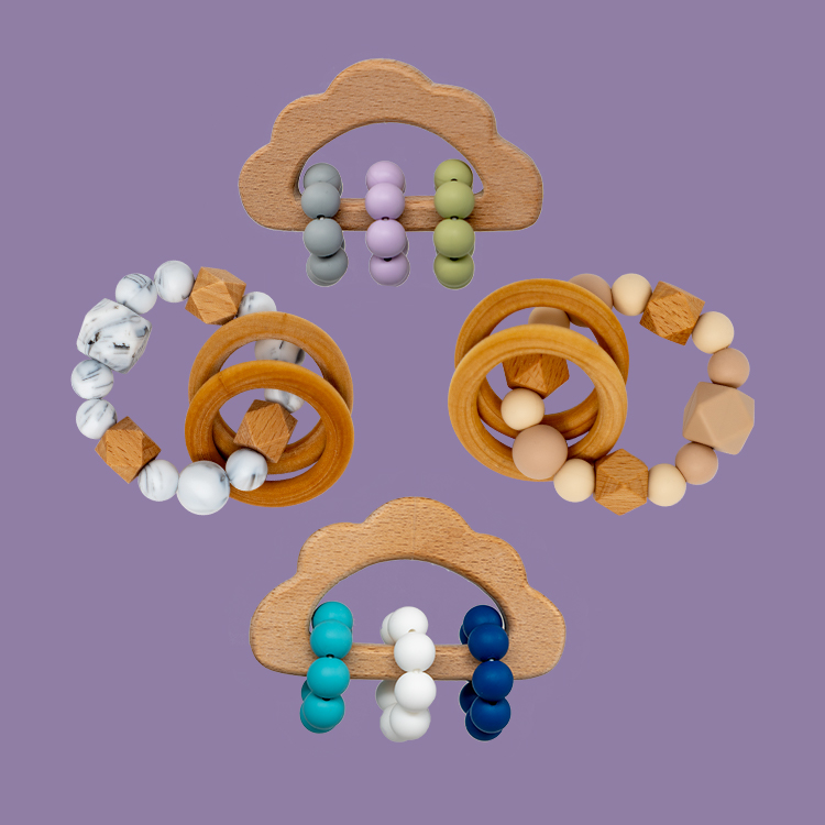 Wooden + Silicone Teether